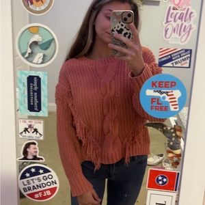 super cute orange/peachy walmart sweater